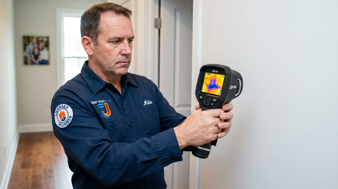 Thermal imaging leak detection by Johns Plumbing LLC in Hoquiam