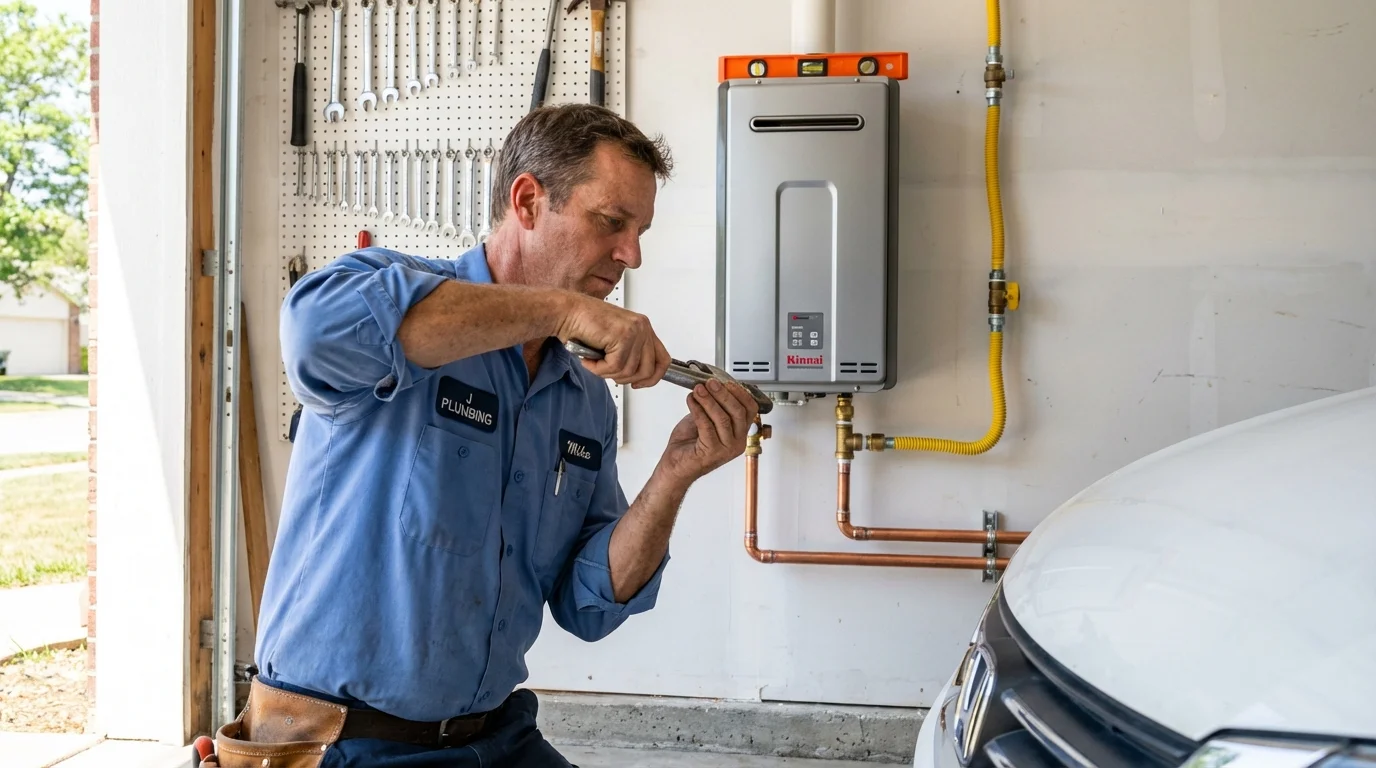 Tankless water heater installation by a Johns Plumbing LLC plumber in Hoquiam